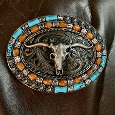 Modern Western Lightweight Belt Buckle. Unbranded Oval Measurements In Photos Unisex Nice Looking Longhorn Rodeo Belt Buckle For Those Country Concerts, Festivals, Western Parties, Line Dancing Or Them Nashville Nights. Cowboy, Cowgirl, Country Western, Bull Skull, Cowgirl Belt Buckles, Cowboy Belts, Sadie Adler, Country Belts, Rodeo Belt, Rodeo Belt Buckles, Custom Belt Buckles, Cowgirl Belts, Western Parties