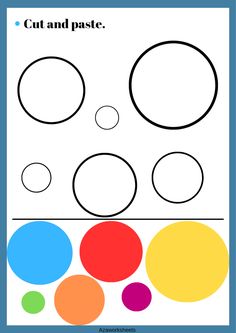 the worksheet for children to learn how to draw and paint circles with colored pencils