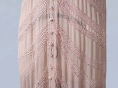 "Beautiful, ethereal 1920s flapper dress with silvery and pink translucent beadwork. Sleeveless, with loose, straight flapper silhouette. Drapey, textured semi sheer palest pink silk. Beadwork is done in rows of arcs that descend from the center front and back and seem to drape about the body. Circles down the front and back with pearl bead centers. Snap shoulder and side closure. LAYAWAY is available for all items, please message me for details. Measurements: Meant to fit loosely. Recommended f 20s Dresses, Beaded Flapper Dress, 1920s Flapper Dress, 1920s Flapper, 1920s Dress, Lancaster Pa, Pink Silk, Historical Fashion, Pale Pink