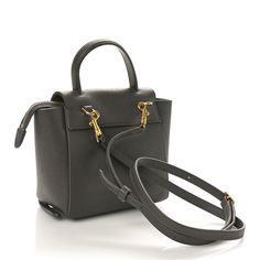 This is an authentic CELINE Grained Calfskin Pico Belt Bag in Grey. This chic handbag is crafted of richly grained calfskin leather in grey with a structured and spacious silhouette. This shoulder bag features a leather top handle, an optional adjustable shoulder strap and aged brass clasps. The facing flap opens to a matching suede interior. Celine Belt Bag, Chic Handbags, Aged Brass, Leather Top, Belt Bag, Calf Skin, Top Handle, Shoulder Strap, Brass