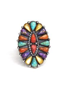 Don't miss out on this brand new amazing high quality handcrafted sterling silver ring with Petit point KIngman Turquoise, Spiny oyster, mother of pearl stone. The ring measures 1-1/16" long x 3/4" wide. Our silver is genuine 925 sterling silver and stamped 925. You will receive the item in a gift box Thanks for looking and check out more items in my Etsy shop for more great items and deals! https://www.etsy.com/shop/925usa Payment: We accept all major credit cards through direct check out and P Jewelry Combos, Dainty Wedding Band, Dainty Pendant Necklace, Horse Ring, Pearl Stone, Silver Jewels, Spiny Oyster, Kingman Turquoise, Ring Sizes