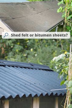 two pictures showing different types of roofing sheets and the same type of shinning