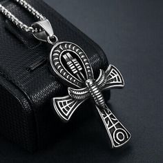 Material: Stainless Steel (Chain), Alloy (Pendant). Chain Type: Box Chain. Tyche was the goddess of fortune and prosperity of a city in Greek mythology, so we hope our Jewelry can bring people luck. We will be more than happy to help! Symbolic Metal Cross Necklace, Spiritual Metal Chain Necklace For Gift, Metal Cross Pendant Chain Necklace As Gift, Metal Cross Pendant Chain Necklace For Gift, Metal Chain Necklace With Cross Pendant For Gift, Spiritual Cross Chain Necklace Gift, Vintage Ankh Necklace In Metal, Vintage Ankh Metal Necklace, Handmade Metal Ankh Necklace