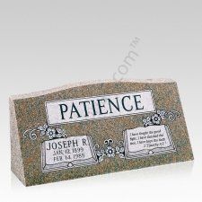 a stone with two names on it that says,'patience'and'joseph & julia '