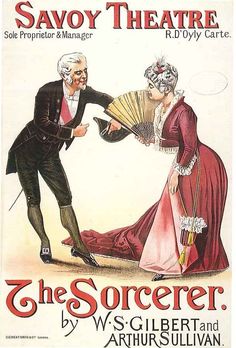 an advertisement for the theatre's production of the sourcer by w g gielert