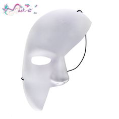 White Phantom Half Mask | Hobby Lobby | 363556 Artistic White Masquerade Mask For Halloween, Artistic White Masks For Mardi Gras, Artistic White Masks And Prosthetics For Mardi Gras, Artistic White Masquerade Mask For Costume Party, Artistic White Masks For Costume Party, Artistic White Mask For Theater, Artistic White Masks And Prosthetics For Theater, Artistic White Eye Mask, Artistic White Masquerade Mask