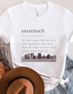 Sassenach Shirt, Outlander Tee, Sassenach T-shirt, Sassenach Tee, Outlander Shirt, Gifts for Outlander Fan, Outlander Fan Shirt, Claire Tee *Contact me if you'd like this design on another style shirt/item. WE ARE A PRINT ON DEMAND BUSINESS. NO INVENTORY. NO RETURNS. NO EXCHANGES.  It will take 2-3 business days to produce your order and then another 2-3 business days to ship via USPS. Please use an address that is deliverable by USPS and double check that you input your address correctly. We ar Unique Shirts Design, Print On Demand Business, Outlander Fan, Fan Shirts, Unique Shirt, May 5, Style Shirt, Outlander, Jersey Shorts