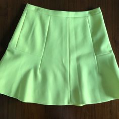 New Never Worn W Tags Jcrew Skirt- Neon Green Yellow, Gorgeous! Got Pregnant And Could Not Wear! Green A-line Bottoms For Spring, Green A-line Spring Bottoms, Chic Yellow Mini Skort, Green A-line Mini Skirt For Spring, Spring A-line Stretch Skort, Stretch A-line Skort For Spring, Yellow Stretch Skort For Spring, Spring Workwear Green Mini Skirt, Yellow A-line Bottoms For Spring