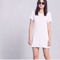 Beautiful And Soft T-Shirt Dress By Reformation Xs White T-shirt Dress For Summer, Spring Everyday Relaxed Fit T-shirt Dress, Casual T-shirt Dress For Summer Daywear, Casual Summer T-shirt Dress For Daywear, White Relaxed Fit T-shirt Dress For Spring, Summer Short Sleeve T-shirt Dress For Everyday, Casual Crew Neck Mini Dress For Daywear, White Relaxed Fit T-shirt Dress For Summer, Chic Crew Neck T-shirt Dress For Summer