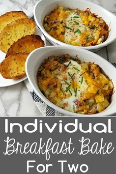 Individual Breakfast Casseroles (30 min) • Zona Cooks Best Crepe Recipe, Breakfast Egg Bake, Different Types Of Cheese, Food For Two, Small Batch Cooking, Food For One, Recipes For 2, Meals For 2, Recipe For 1