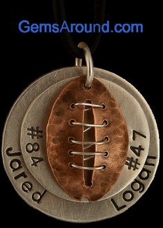 this is an image of a football necklace