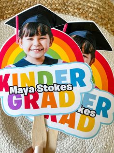 a sticker that says kinder may a strokes grader is grad