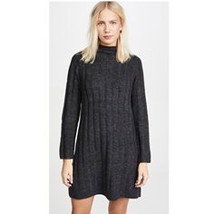 Madewell Donegal Rolled Mock Neck Sweater Dress Size Xxs & S With A Classic Rolled Mockneck And Fun Little Donegal Flecks, This Substantial Ribbed Sweater Dress Is One You'll Want To Snuggle Up In Till Springtime Nwt And Comes From Smoke Free Home. No Try Ons, Trades Or Holds. Mockneck Dress, Long Sleeve Dresses Fall, Mock Neck Sweater Dress, Mini Sweater, Ribbed Sweater Dress, Dress Shirt Sleeves, Short Dresses Casual, Mini Sweater Dress, Madewell Dresses