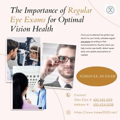 Routine check-ups help monitor eye health, detect issues early, and update prescriptions as needed. Also, establish a follow-up appointment plan if any family member has a known eye condition or requires ongoing treatment. Vision Health, Perfect Eyes, Good Things, How To Plan