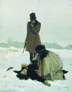 Tymoshenko, Lydia - Duel- F- 'Eugene Onegin' Eugene Onegin, Galleria D'arte, Art Ancien, Art Et Illustration, Literature Art, Russian Art, Old Art