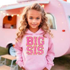 Big Sister Shirt, Big Sister Sweatshirt Toddler Big Sister Gift Promoted to Big Sister Announcement Big Sis Gift for Big Sister Christmas Shop with Confidence! We are a 5-Star Rated Shop operating since 2015! Price is Per Shirt- here's how to order: 1. Select your shirt design, color & size in the drop down menu. 2. Click Add to Cart, then go back and repeat for each shirt. SIZING: * Tees and Sweatshirts are Unisex, classic fit. Please refer to size chart in listing photos for details. * Easy me 6th Birthday Girls, 2nd Birthday Outfit, Toddler Girl Gifts, Birthday Sweatshirt, Chenille Patch, Girls Christmas Outfits, Big Sister Shirt, Birthday Girl Shirt, Girls Graphic Tee