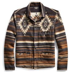 Southwestern Clothing, Southwestern Jacket, Wool Work, Grandpa Style, Mens Outdoor Clothing, Jacquard Shirt, Button Outfit, Inspiring Things