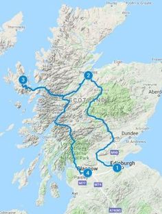 a map showing the route from edinburgh to edinburgh, scotland and where it is located