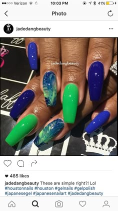 Blue And Green Nails, Mommy Nails, Toe Colors, Dyed Dreads, Artsy Nails, Bright Nail Designs, Swirl Nails, Sweet Nails, Dearra Nails