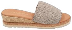 Casual Slip-on Wedge Sandals With Textured Sole, Casual Espadrille Wedge Slip-on Sandals, Open Toe Cork Wedge Sandals For Beach, Cork Open Toe Wedge Sandals For Beach, Spring Beach Wedge Sandals With Cork Material, Spring Beach Cork Wedge Sandals, Natural Color Wedge Heel Sandals With Textured Sole, Natural Wedge Heel Sandals With Textured Sole, Cork Wedge Heel Sandals For Vacation