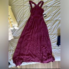 Brand New With Tags. Never Worn Or Altered. Burgundy Sleeveless Maxi Dress For Prom, Chic Lined Maxi Dress For Bridesmaids, Lined Maxi Dress For Bridesmaids, Chic Burgundy Prom Dress, Chic Red Maxi Dress For Bridesmaids, Burgundy Maxi Dress For Bridesmaid, Burgundy Fitted Maxi Dress For Bridesmaids, Red Flowy Bridesmaid Dress, Flowy Red Bridesmaid Dress