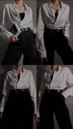 Poet Shirt Outfit Women, Feminine Formal Outfits For Men, Women In Mens Clothes, Poet Shirt Outfit, Feminine Masculine Style Outfit, White Dress Shirt Outfit, Androgynous Formal Wear, White Shirt Dress Outfit