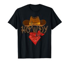 PRICES MAY VARY. If you love western and Texas, then this cool cowboy design is just for you! Gift idea for Christmas, a birthday, or any other present giving occasion. Get this present for the special lover of rodeo, bull riding, western or howdy. Lightweight, Classic fit, Double-needle sleeve and bottom hem Cowboy Outfits, Yee Haw, Graphic Tee Design, Western Cowboy, Branded T Shirts, Style Casual, Collar Styles, Cotton Tshirt, Types Of Sleeves