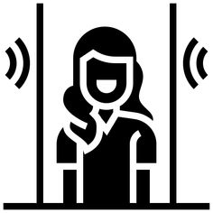 a woman sitting on a swing with two wifi signals above her head and behind her back