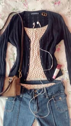 #downtown #girlhood #girl #aesthetic #fall #winter #outfits Coquette Downtown Outfit, Blouse Layering Outfit, Elana Outfit, Tank Top With Shirt Outfit, Button Up Top Outfit, Cocette Aesthetic Outfits, Book Store Outfit, Cute Long Sleeve Outfits, Cute Layered Outfits