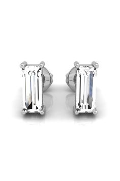 Baguette Cut Moissanite Diamond Stud Earrings for Her Luxury Gift Diamond Earrings Baguette Cut, Luxury Baguette Cut Earrings For Engagement, Luxury Diamond Cut Baguette Cut Earrings, Luxury Baguette Cut Lab Grown Diamond Earrings, Diamond White Baguette Cut Diamond Earrings For Formal, Diamond White Baguette Cut Diamond Earrings For Formal Occasions, Formal Diamond White Diamond Earrings With Baguette Cut, Baguette Cut Diamond White Earrings For Formal Occasions, Classic White Gold Baguette-cut Earrings