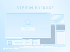 Overlays Twitch, Stream Panels, Twitch Panels, Pastel Kawaii, Twitch Stream, Blue Y2k, Star Background, Bleu Pastel, Blue Pastel