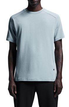 Stretchy, sweat-wicking fabric takes you from warm-ups to cool downs in a cotton-blend T-shirt made with body-mapped seams that keep you moving comfortably. 29 1/2" length (size Medium) Crewneck Short sleeves Moisture-wicking fabric engineered for dryness and comfort 56% cotton, 39% polyester, 5% elastane Machine wash, tumble dry Imported Moisture-wicking Stretch Cotton T-shirt, Sportswear Moisture-wicking Tops For Everyday, Cotton Crew Neck Muscle Tee For Athleisure, Relaxed Fit Athleisure T-shirt, Athleisure Moisture-wicking Crew Neck T-shirt, Athleisure Crew Neck T-shirt With Go-dry, Sporty Go-dry T-shirt With Crew Neck, Moisture-wicking Relaxed Fit Crew Neck Top, Sports Crew Neck T-shirt With Relaxed Fit