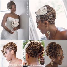 Wedding Styles For Microlocs, Wedding Styles For Short Locs, Wedding Hairstyles For Locs Dreadlocks, Sisterloc Wedding Hairstyles, Short Locs Wedding Hairstyles Brides, Loc High Bun Styles, Bride Hairstyles With Locs, Bridal Styles For Locs, Sisterlocs Bridal Hairstyles