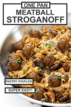 one pan meatball stroganooffi is an easy and delicious meal