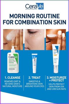 Sep 1, 2022 - Browse effective products for combination skin. Find the right moisturizer, cleanser and SPF to create the perfect skin care routine for combination skin. Cerave Moisturizer For Combination Skin, Combined Skin Care Routine, Drugstore Skincare For Combination Skin, Cerave Combination Skin, Cerave Skincare Routine Combination Skin, Cerave Skincare Routine Dry Skin, Perfect Skin Care Routine For Dry Skin, Cerave Skincare Routine Oily Skin, Skin Care Products For Combination Skin