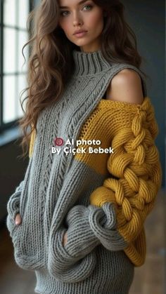 Crochet Sweater Design, Soft Dolls, Sweater Design, Winter Sweaters, Crochet Sweater, Sweater Fashion, Elegant Fashion