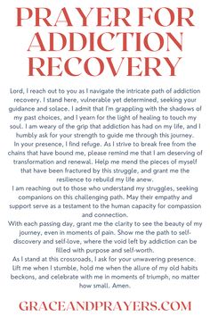 the prayer for an adult recovery