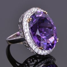 Wedding Rings Double Halo, Sapphire Cocktail Ring, Amethyst Ring Engagement, White Sapphire Ring, 925 Silver Jewelry, Gemstone Engagement Rings, Gorgeous Jewelry, Ring Engagement, Exquisite Jewelry