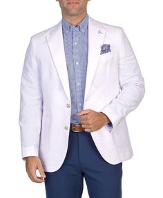 in stock Casual Pink Outerwear For Business, Classic Pink Summer Blazer, White Spring Sport Coat With Button Closure, White Cotton Sport Coat For Spring, Classic Pink Cotton Outerwear, White Business Sport Coat For Spring, White Spring Sport Coat For Business, Spring White Sport Coat For Business, White Notch Lapel Sport Coat For Spring