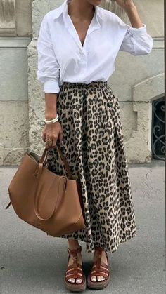 Leopard Skirt Outfit, Cheetah Print Outfits, Tube Top And Skirt, Cheetah Nails, High Waist Long Skirt, Leopard Print Nails