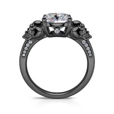 BOGO 40% OFF (Code: H40) Gothic Skull Wedding Rings, Gothic Skull Ring For Formal Occasions, Formal Gothic Skull Ring, Gothic Skull Jewelry For Anniversary, White Gold Skull Jewelry For Promise Ring, Gothic Skull Jewelry For Formal Occasions, Black Skull Ring For Anniversary, Formal White Gold Skull Ring, Elegant Skull Ring For Anniversary