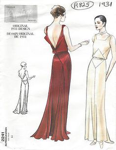 Evening Gown Pattern, Backless Evening Gowns, Vintage Vogue Sewing Patterns, Patron Vintage, Vogue Vintage, Vestidos Retro, Women's Sewing Pattern, Vintage Dress Patterns, Vogue Sewing