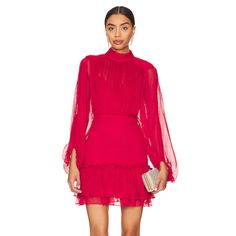 Only Worn Once, In Like New Condition Shona Joy Red Dress, Shona Joy Dress, 80 Dress, Long Sleeve Mini, Long Sleeve Mini Dress, Scarlet, Like New, Special Occasion, Colorful Dresses