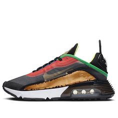 Nike Air Max 2090 'Olympics' Black/Metallic Gold/Racer Blue/Green Spark CZ8698-074 Nike Air Max 2090, Air Max 2090, Air Max 90 Premium, Orange Camo, Air Max 98, Desert Camo, Marathon Running Shoes, Air Max Plus, Marathon Running