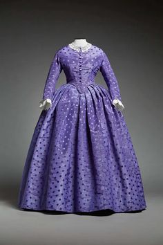 1850 Fashion, 1850s Dress, Pioneer Clothing, 1850s Fashion, Vintage Attire, Historical Clothes, 1800s Fashion, Hoop Skirt