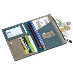 Genuine Leather Travel Passport Bag Multi-functional Wallet Card Holder Cowhide Coin Purse Document Male Wallet, Travel Ticket, Wallets Men, Passport Card, Ticket Holder, Photo Window, Fun Wallets, Card Holder Purse, Leather Passport Holder