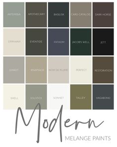 the modern color scheme for melange paints