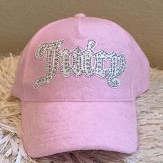 Brand New! Adjustable Trendy Rhinestone-embellished Cap, Trendy Rhinestone Cap, Trendy Rhinestone Baseball Cap, Trendy Snapback Hat With Rhinestones, Juicy Couture Accessories, Samsung Wallpaper, Juicy Couture, Women Accessories, Couture