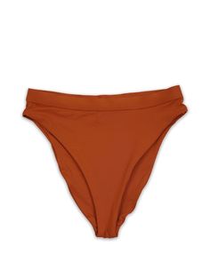 kylie sporty swim top + banded high waist high cut cheeky bottom - sep Solid High-waist Swimwear Made Of Elastane, Yellow Fitted High-waist Swimwear, Orange Seamless Stretch Swimwear, Orange Fitted High-waist Swimwear, Orange Tie-side Bottom Swimwear, Sporty Swim, Top Band, Pink Metallic, Metallic Copper