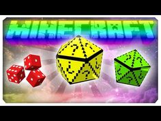 three different colored dices with the words minecraft